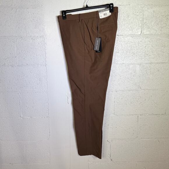 Michael Kors Men's Classic Fit Perform Fall Dress Pants Light Brown 42X32 $95 - Picture 2 of 8